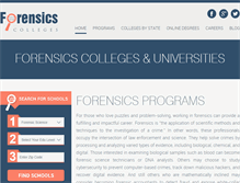 Tablet Screenshot of forensicscolleges.com